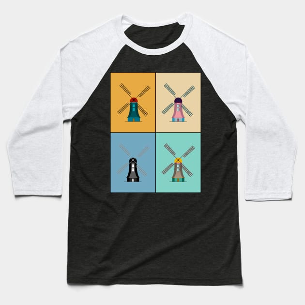 Windmill T-Shirt Baseball T-Shirt by ARTotokromo